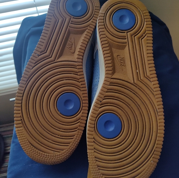 NIKE AIR FORCE 1 PREMIUM 07 DIAMOND PHILLY DOWN NORTH UNC BLUE GUM Size 6.5Y - Picture 5 of 5